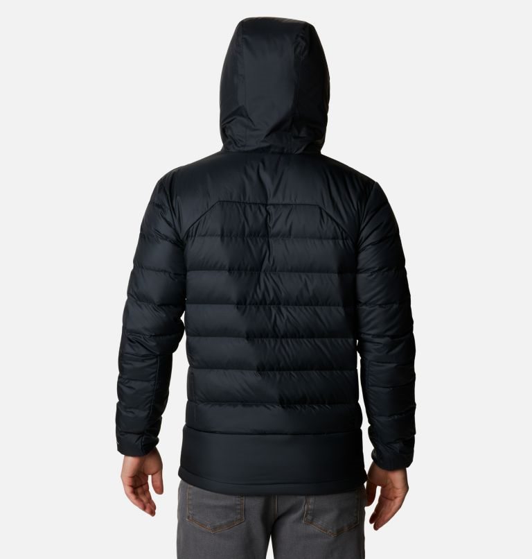 Men's Columbia Autumn Park Hooded Down Jackets Black | CA-A83C6