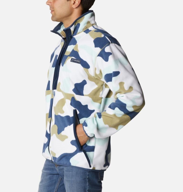 Men's Columbia Back Bowl Lightweight Fleece Jackets Camo | CA-T5L01