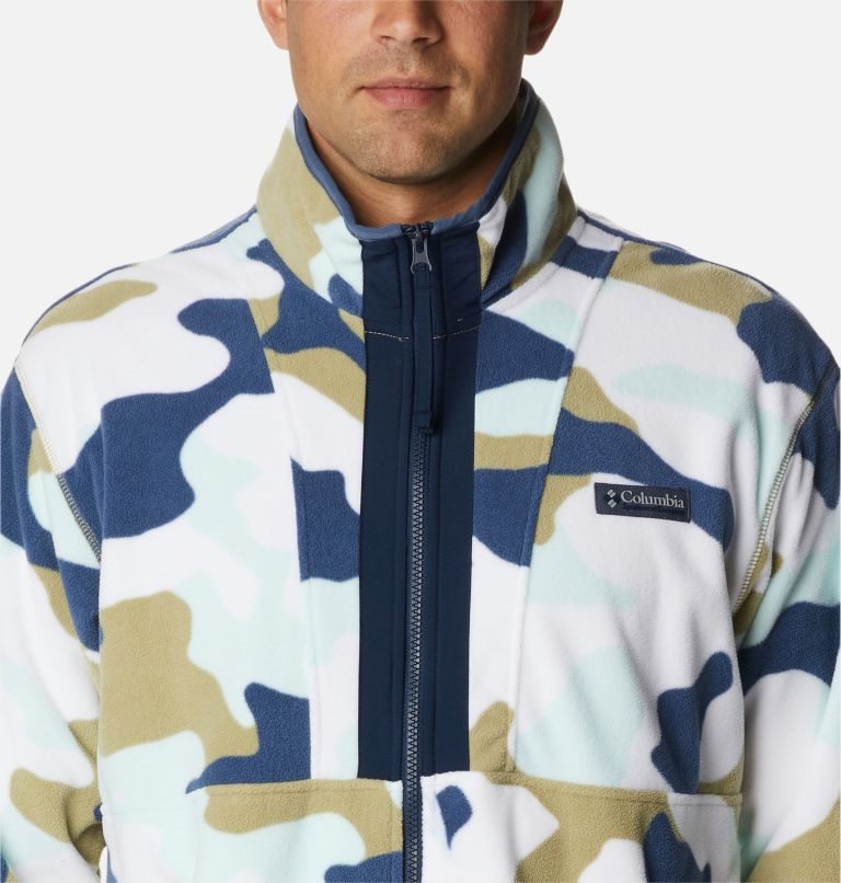 Men's Columbia Back Bowl Lightweight Fleece Jackets Camo | CA-T5L01