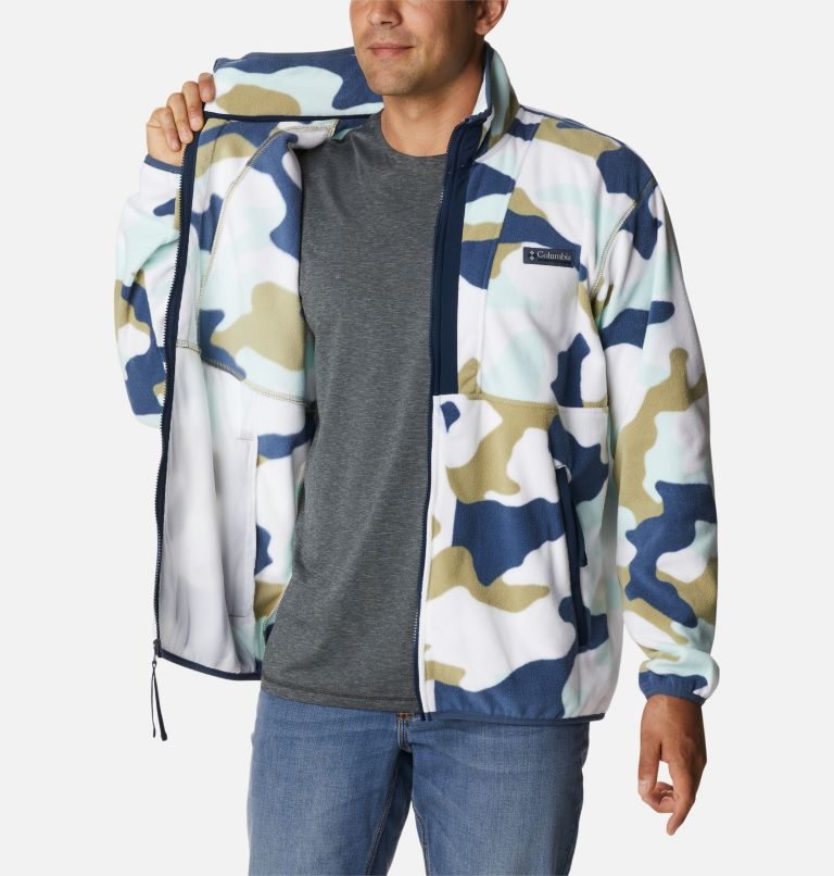 Men's Columbia Back Bowl Lightweight Fleece Jackets Camo | CA-T5L01