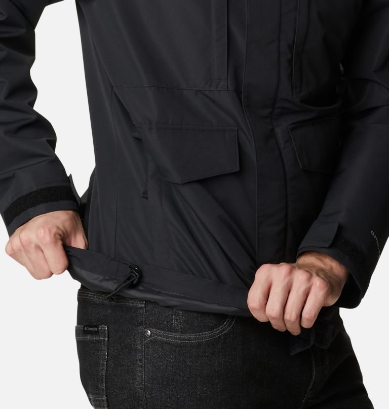 Men's Columbia Big Spring Rain Jackets Black | CA-U5403