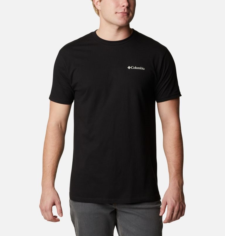 Men's Columbia Bound Graphic T Shirts Black | CA-JC586