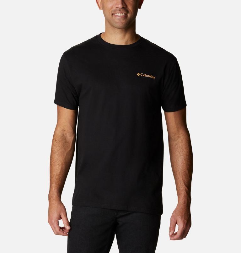 Men's Columbia Buddy Yosemite T Shirts Black | CA-B5831