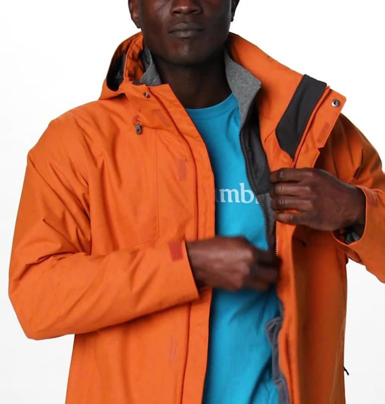 Men's Columbia Bugaboo II Interchange Fleece Jackets Orange | CA-UCA81