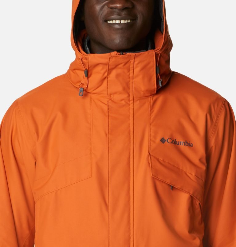 Men's Columbia Bugaboo II Interchange Fleece Jackets Orange | CA-UCA81