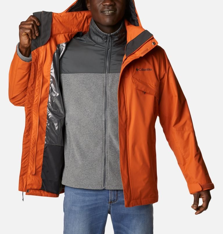 Men's Columbia Bugaboo II Interchange Fleece Jackets Orange | CA-UCA81