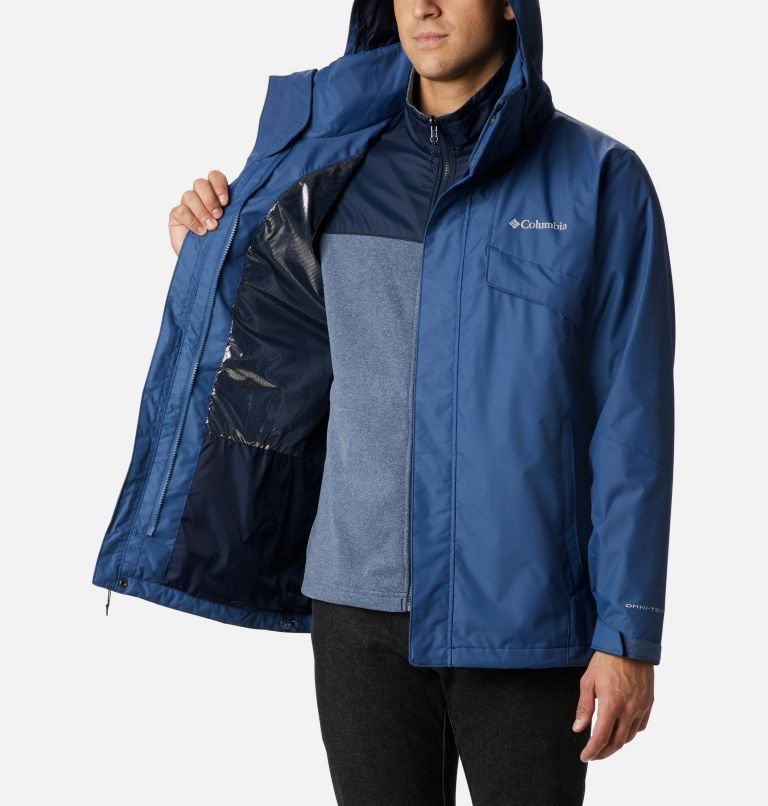 Men's Columbia Bugaboo II Interchange Fleece Jackets Blue | CA-W68AC