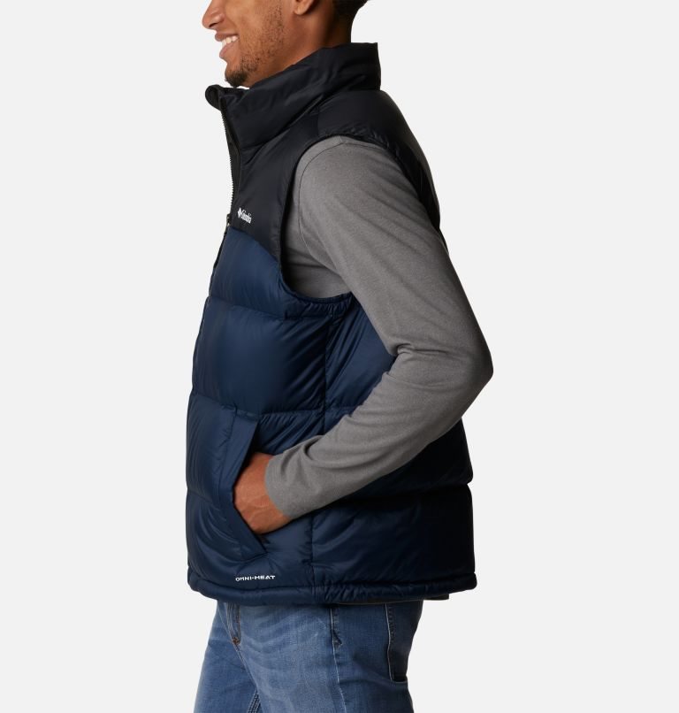 Men's Columbia Bulo Point II Omni-Heat Infinity Down Vest Navy | CA-D3145