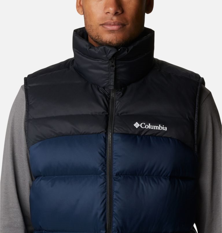 Men's Columbia Bulo Point II Omni-Heat Infinity Down Vest Navy | CA-D3145