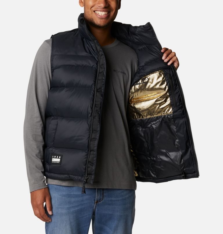 Men's Columbia Bulo Point II Omni-Heat Infinity Down Vest Black | CA-TLA85