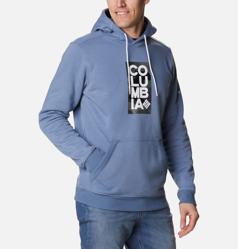 Men's Columbia CSC Basic Logo II Hoodie Blue | CA-N4A13