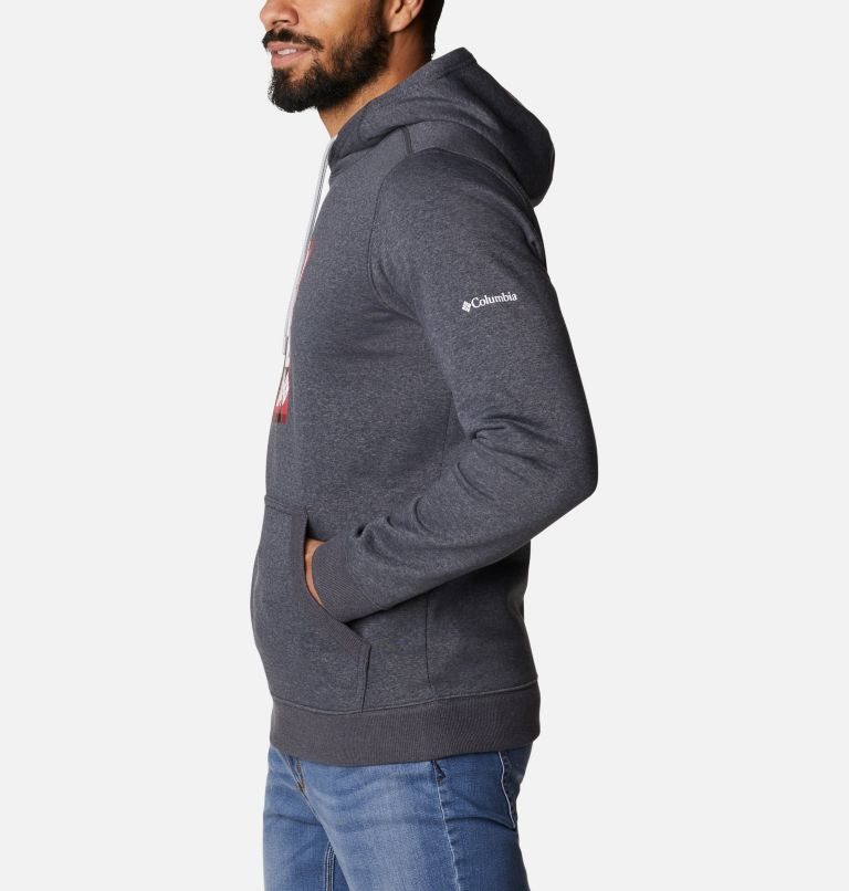 Men's Columbia CSC Basic Logo II Hoodie Dark Grey | CA-R1L48