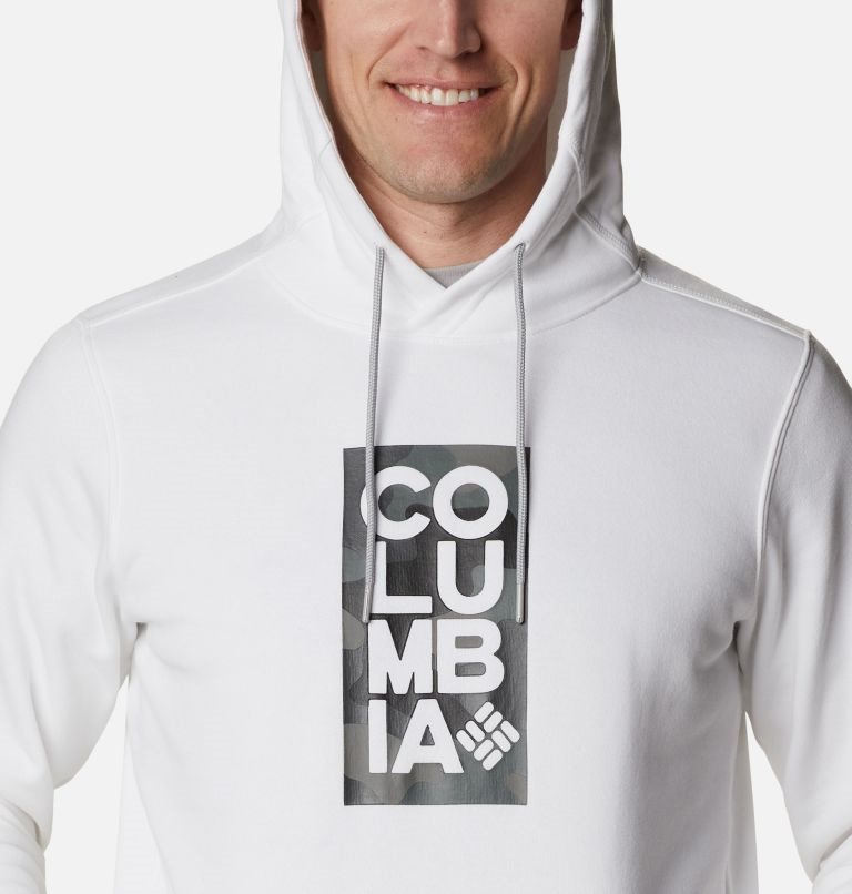 Men's Columbia CSC Basic Logo II Hoodie White | CA-T3A45