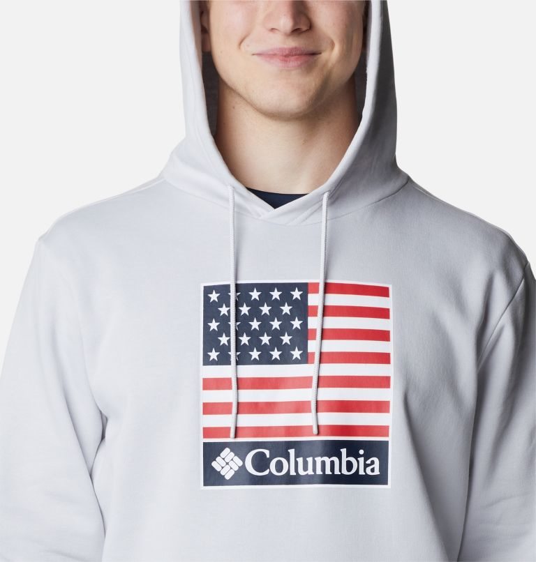 Men's Columbia CSC Country Logo Hoodie Light Grey | CA-A3L6A