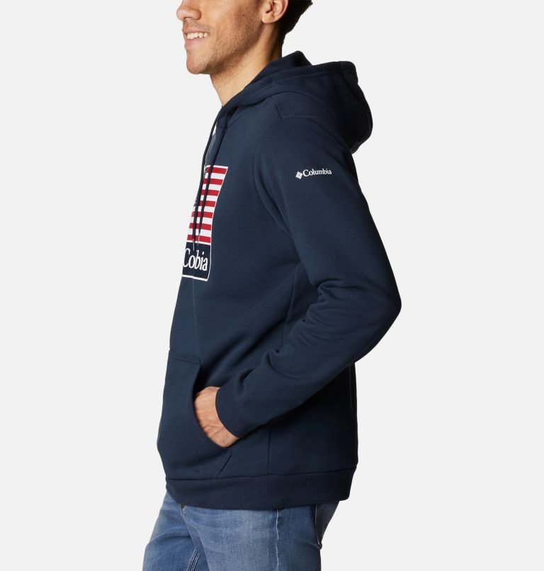 Men's Columbia CSC Country Logo Hoodie Navy | CA-A1C64