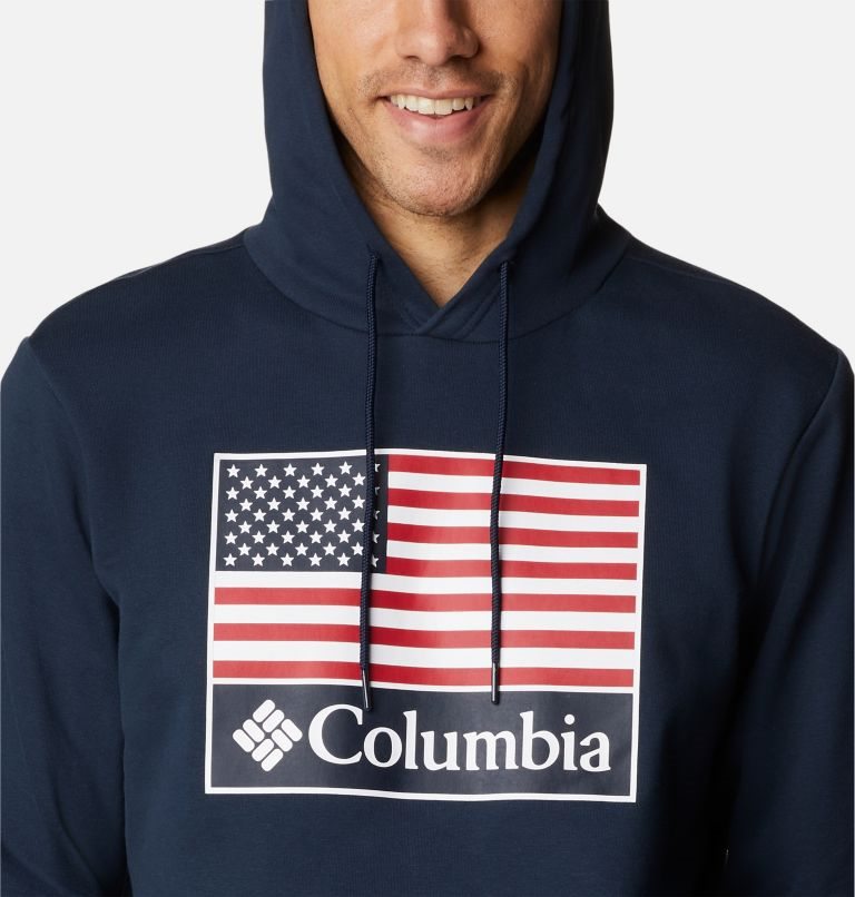 Men's Columbia CSC Country Logo Hoodie Navy | CA-A1C64