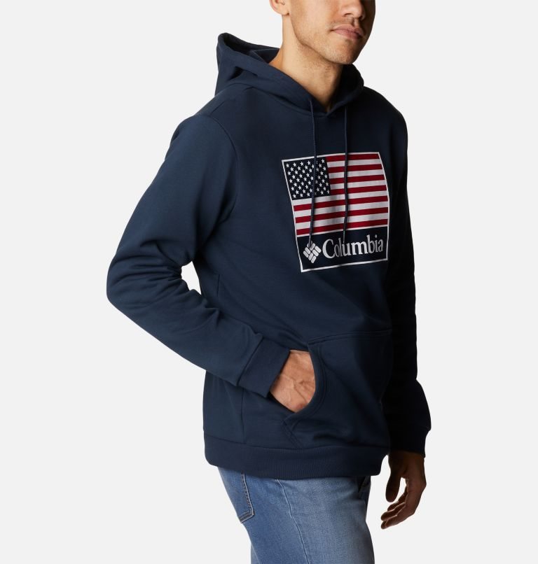 Men's Columbia CSC Country Logo Hoodie Navy | CA-A1C64