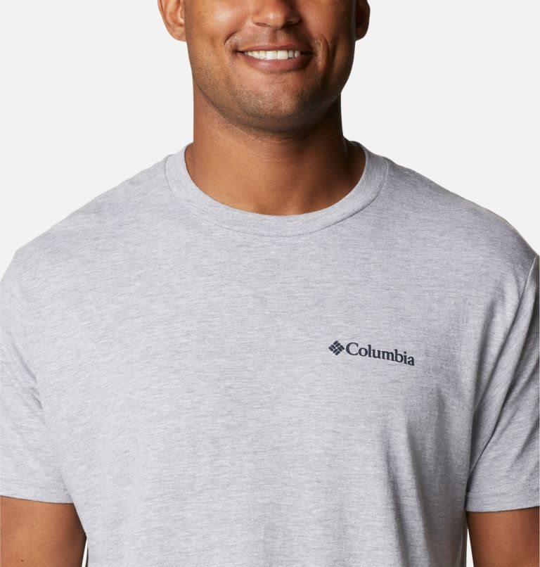 Men's Columbia Camber Graphic T Shirts Light Grey | CA-A60LC