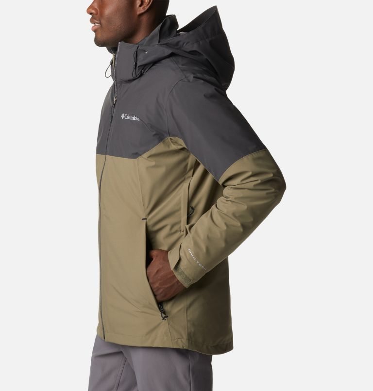 Men's Columbia Cascade Peak IV Interchange Jackets Dark Grey / Olive | CA-PL136