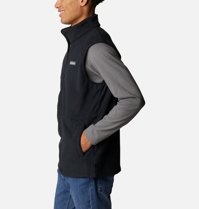 Men's Columbia Castle Dale Fleece Vest Black | CA-W85L3