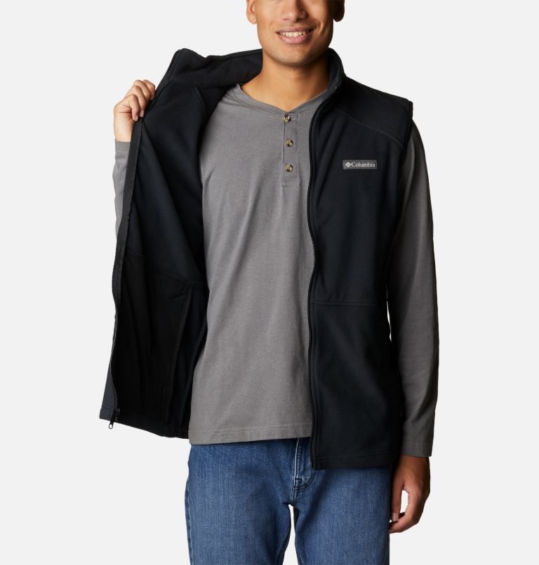 Men's Columbia Castle Dale Fleece Vest Black | CA-W85L3