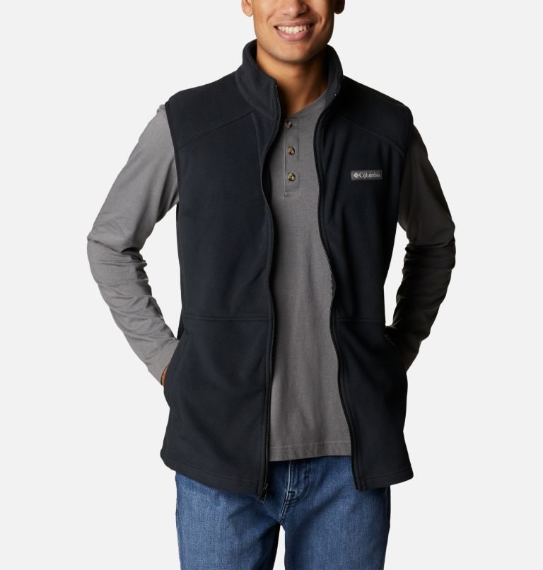 Men's Columbia Castle Dale Fleece Vest Black | CA-W85L3