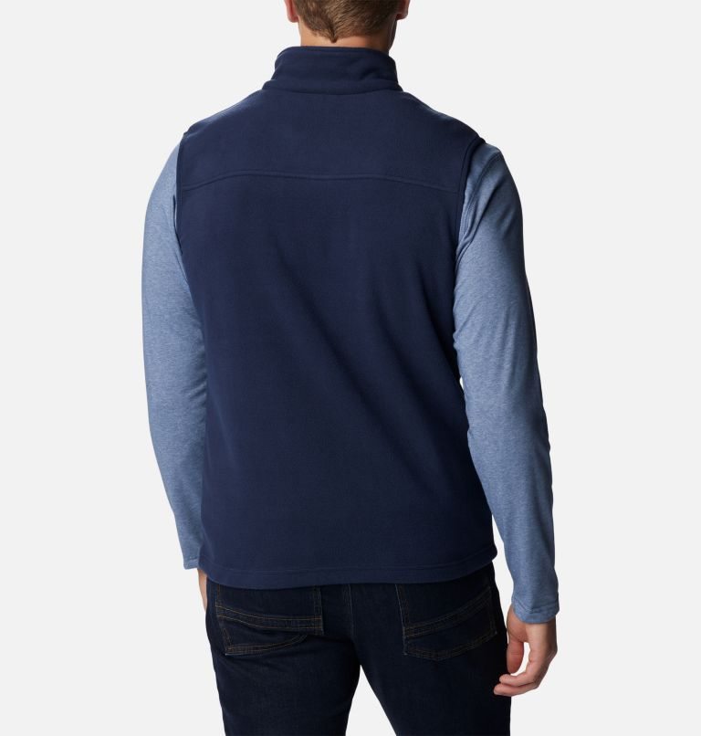 Men's Columbia Castle Dale Fleece Vest Navy | CA-D1438