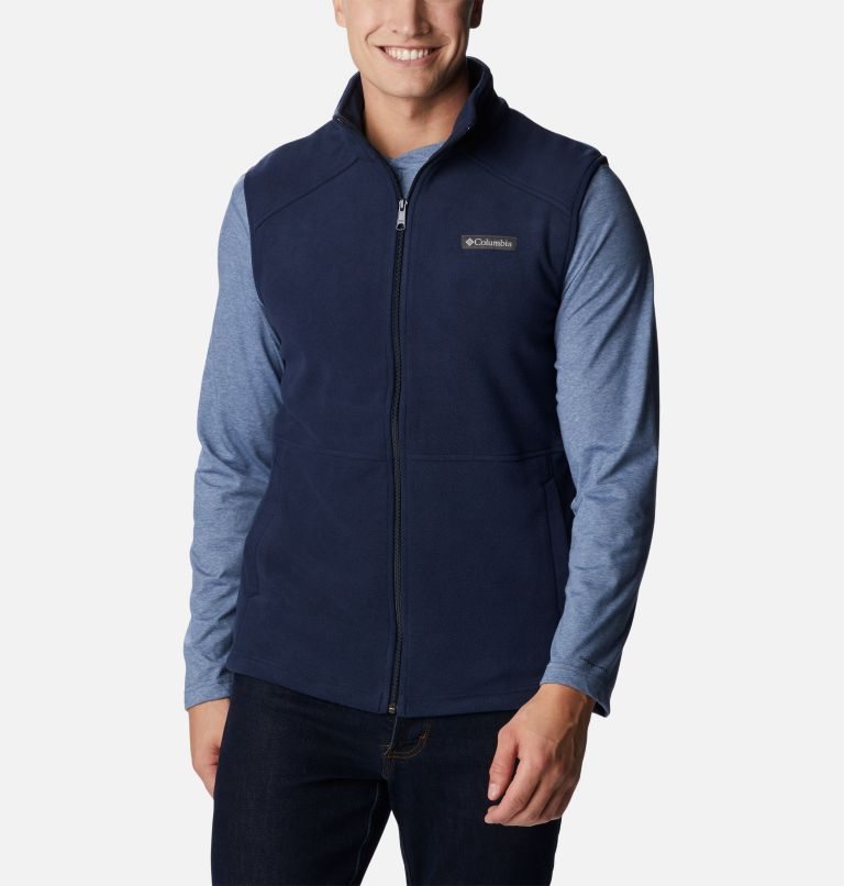 Men\'s Columbia Castle Dale Fleece Vest Navy | CA-D1438