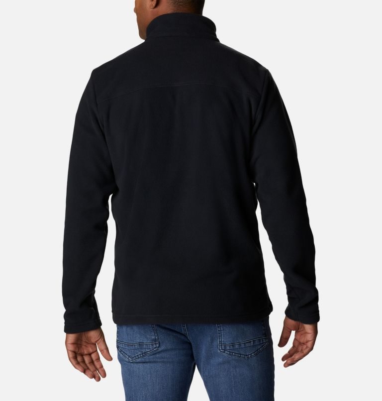 Men's Columbia Castle Dale Full Zip Fleece Jackets Black | CA-P4068