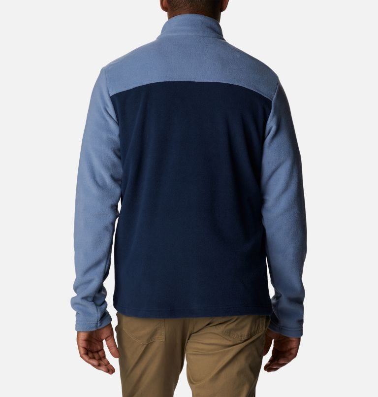 Men's Columbia Castle Dale Full Zip Fleece Jackets Navy | CA-VA534