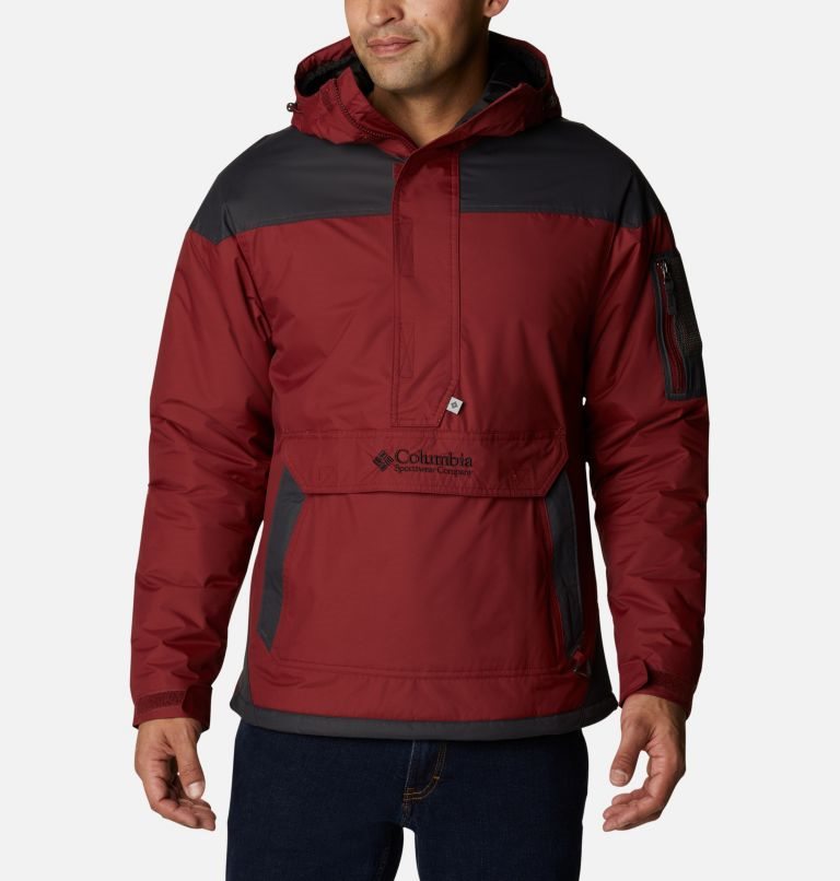 Men\'s Columbia Challenger Anorak Insulated Jackets Red | CA-Q461C