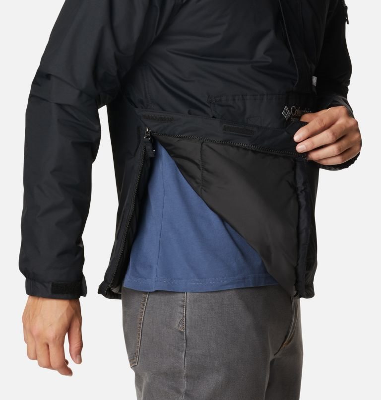 Men's Columbia Challenger Anorak Insulated Jackets Black | CA-Z0641