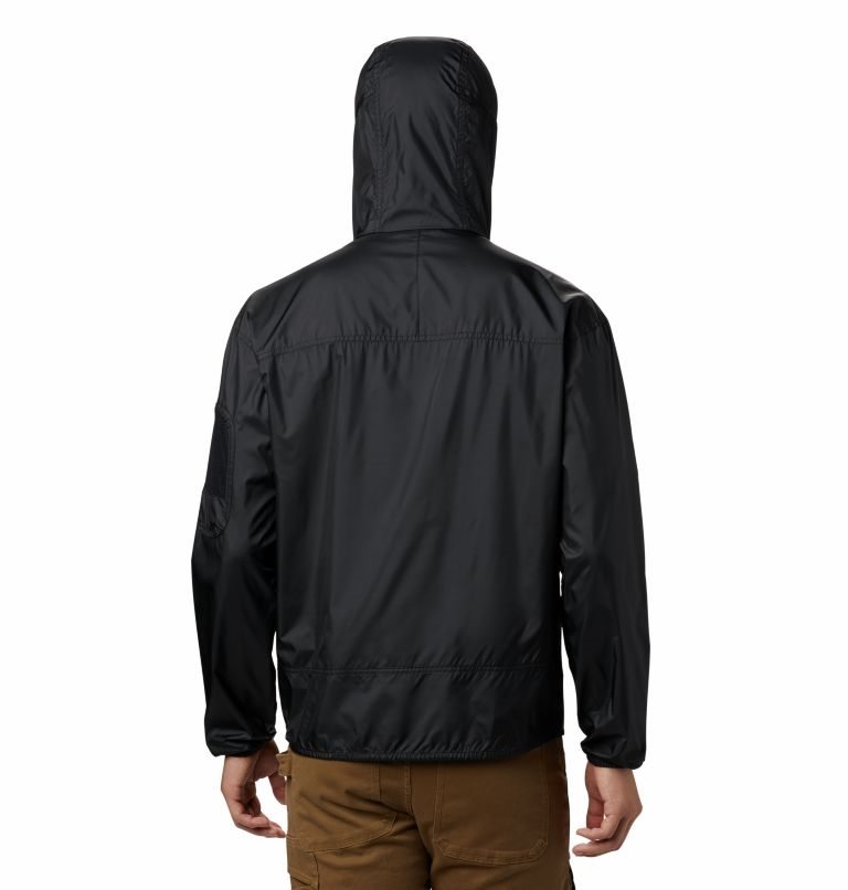 Men's Columbia Challenger Windbreaker Jackets Black | CA-DC34A