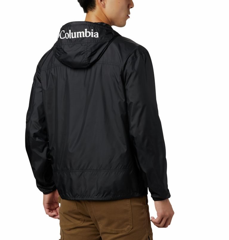 Men's Columbia Challenger Windbreaker Jackets Black | CA-DC34A