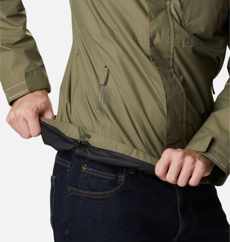 Men's Columbia Cloud Crest Rain Jackets Olive | CA-IC61A