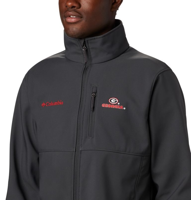 Men's Columbia Collegiate Ascender - Georgia Shell Jackets Black | CA-O8053