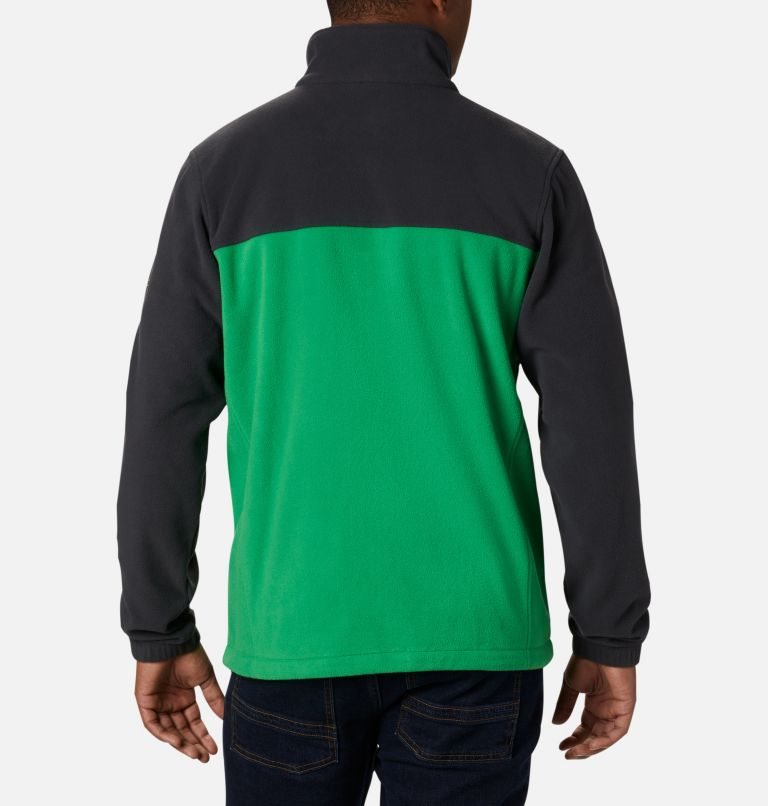 Men's Columbia Collegiate Flanker III - Oregon Fleece Jackets Black / Green | CA-FC613