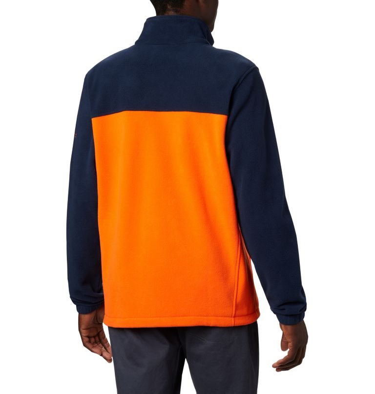 Men's Columbia Collegiate Flanker III - Auburn Fleece Jackets Navy / Orange | CA-O1LC4