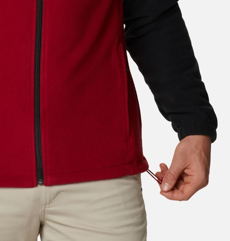 Men's Columbia Collegiate Flanker III - Alabama Fleece Jackets Black / Red | CA-QA40L