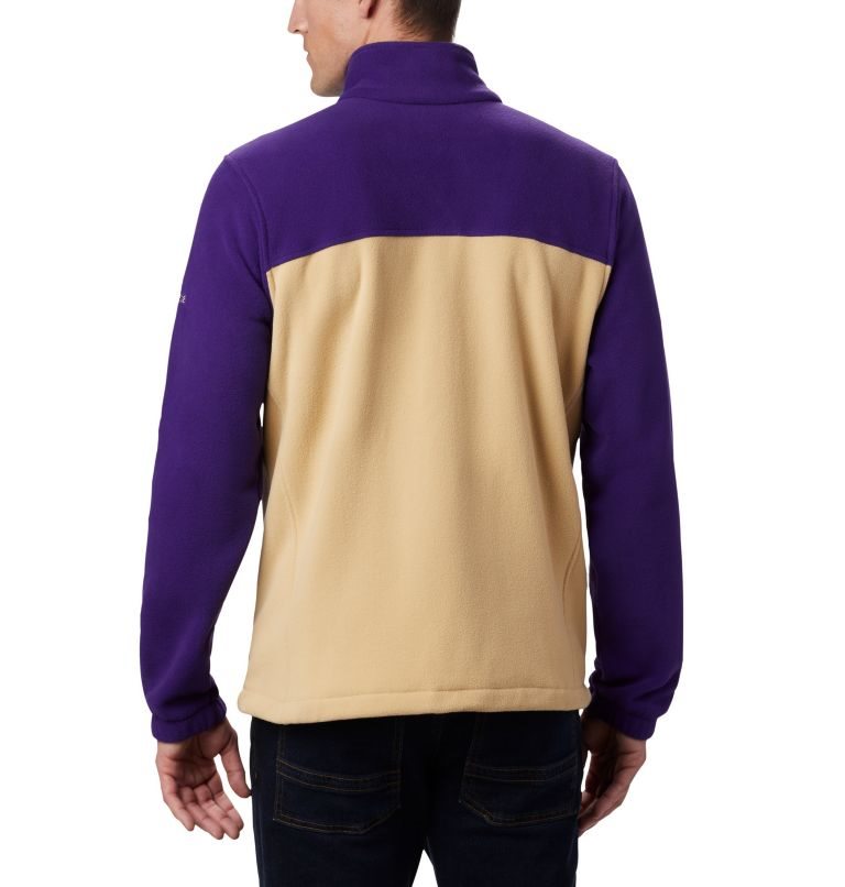 Men's Columbia Collegiate Flanker III - Washington Fleece Jackets Purple / Beige | CA-QL65A