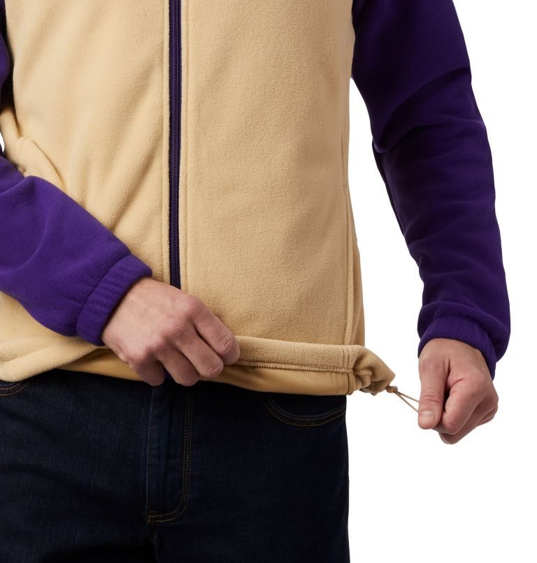 Men's Columbia Collegiate Flanker III - Washington Fleece Jackets Purple / Beige | CA-QL65A