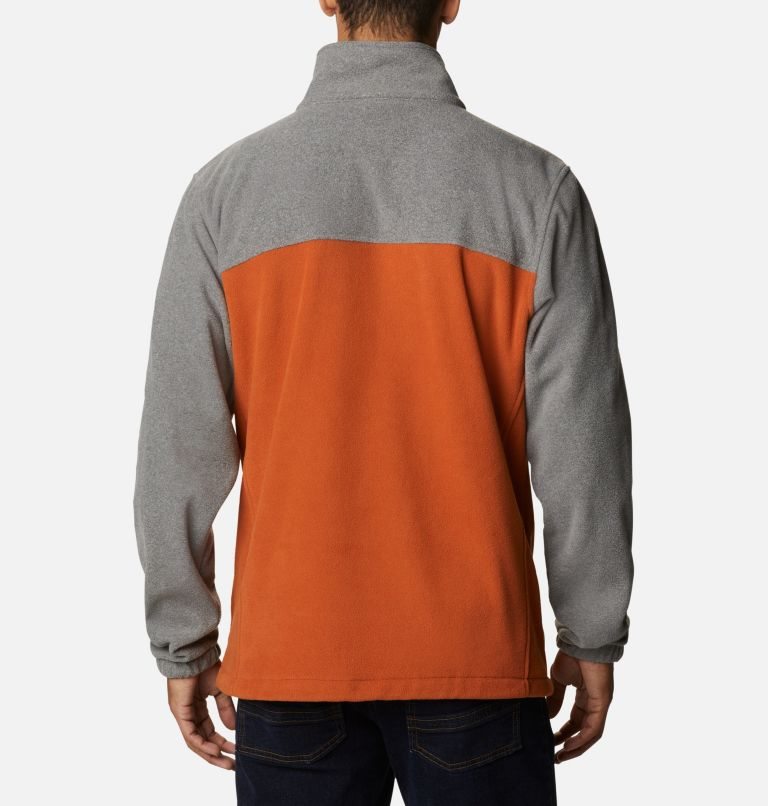 Men's Columbia Collegiate Flanker III - Texas Fleece Jackets Grey / Orange | CA-X41A6