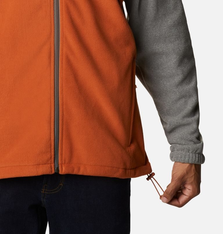 Men's Columbia Collegiate Flanker III - Texas Fleece Jackets Grey / Orange | CA-X41A6