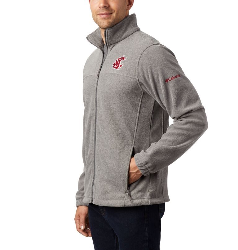 Men's Columbia Collegiate Flanker III - Washington State Fleece Jackets Grey | CA-YL53A