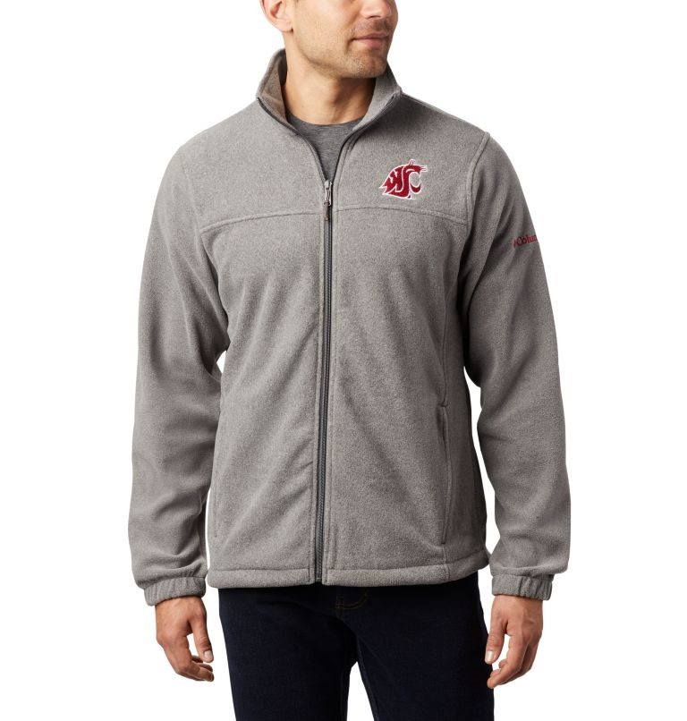 Men\'s Columbia Collegiate Flanker III - Washington State Fleece Jackets Grey | CA-YL53A