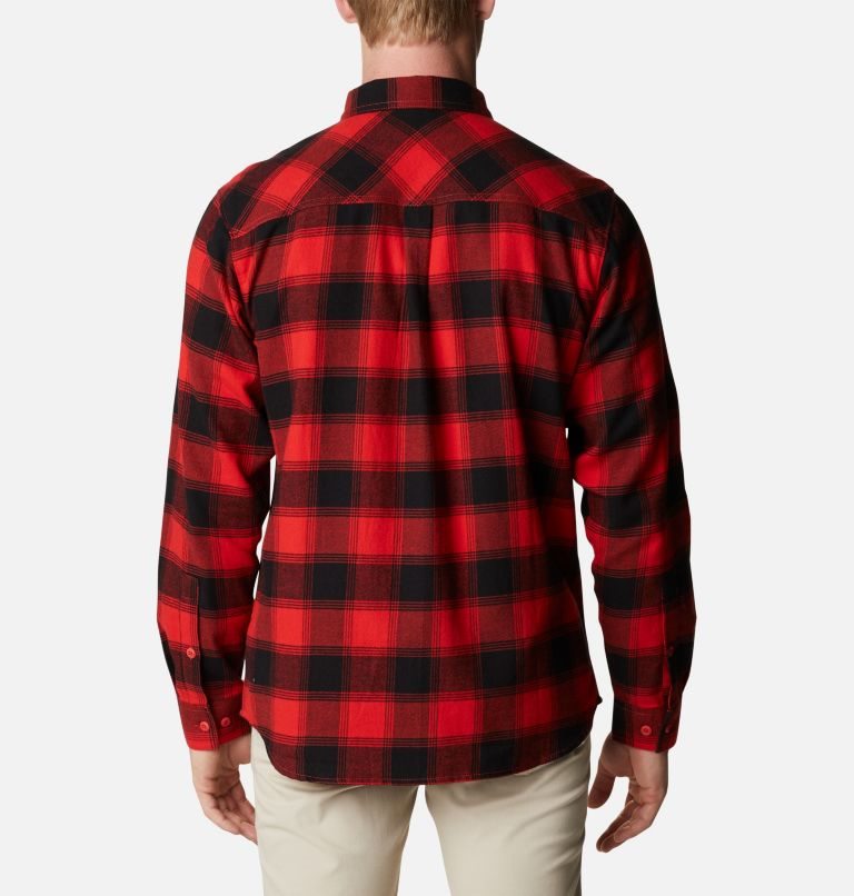 Men's Columbia Collegiate Flare Gun Flannel Long Sleeve - Georgia Shirts Red | CA-L5C30