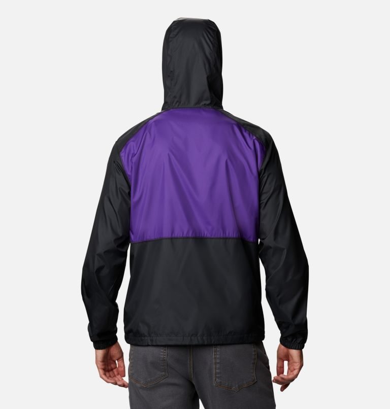 Men's Columbia Collegiate Flash Forward - LSU Jackets Black / Purple | CA-Z40C8