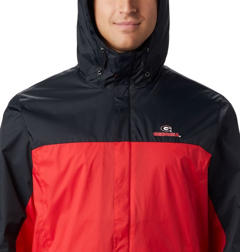 Men's Columbia Collegiate Glennaker Storm - Georgia Jackets Black / Red | CA-I6184