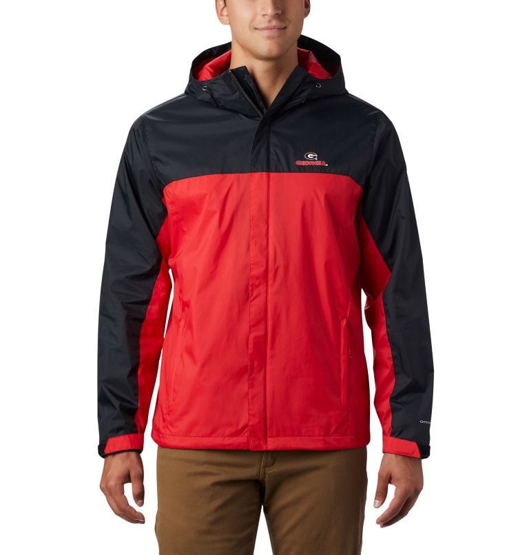 Men\'s Columbia Collegiate Glennaker Storm - Georgia Jackets Black / Red | CA-I6184