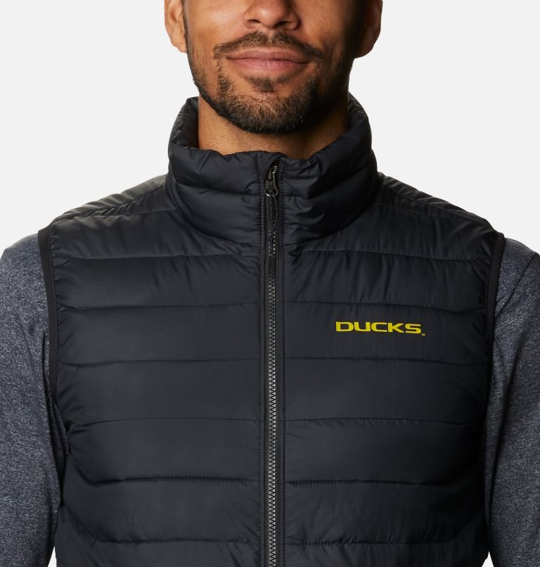 Men's Columbia Collegiate Powder Lite - Oregon Vest Black | CA-T3568